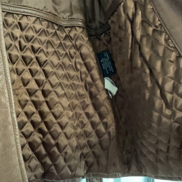 Wilsons Leather jacket with belt in warm brown - Picture 5 of 8